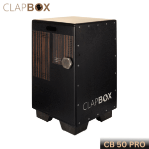 Clapbox CB50 PRO Cajon | 2 IN 1 Instrument | Cajon And Side Bongos with Adjusta-Fly Advanced Adjustable Mechanism | Oak Wood- 3 Internal Snares | Black