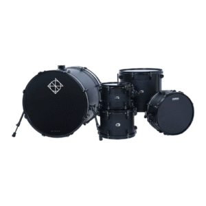 Dixon Fuse 5 Pcs Maple, Ninja Black With Central Groove | Acoustic Drum Kit