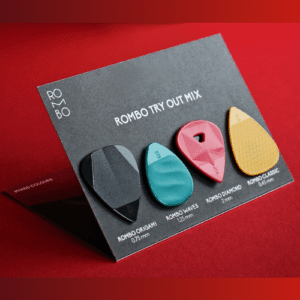 Rombo Guitar Pick Set - Try Out Mix (4 Picks - 0.45 mm, 2.0mm, 0.75mm and 1.25mm) - Mixed Colors