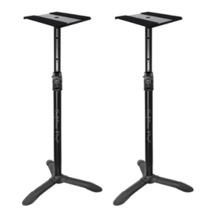 Softline Pro SP90 Studio Monitor Stand Triangular Base Professional Heavy Duty, Adjustable Height, Auto Lock (Set of 2)