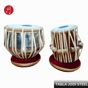Tabla Jodi Steel Bayan | Sheesham Tabla with Banarsi Pudi & Puna leather belt | Complete set