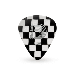 D'Addario CLASSIC CELLULOID PICK, CHECKERBOARD Light Gauge (.50mm), 100-Pack