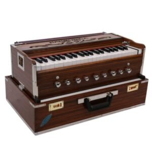 Harmonica Portable Safri Harmonium with couplar (Brown Resha)