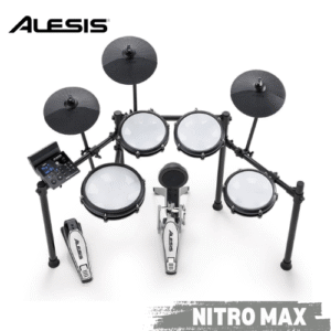 Alesis Nitro Max Eight Piece | Electronic Drum Kit with Mesh Heads & Bluetooth