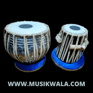 Tabla Jodi Brass Designer Bayan with Nickle Finishing Complete Set