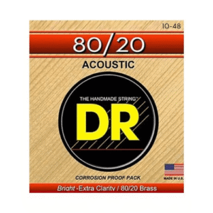 DR, Acoustic Guitar Strings, Hi-beam, 80/20 Brass, .010-.048, Extra Light -Set 3-HA-10