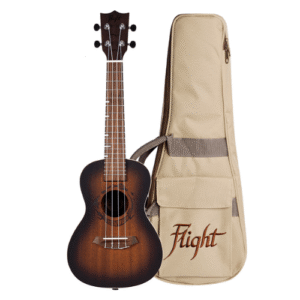 Flight Ukulele DUC380 Amber Concert with Bag