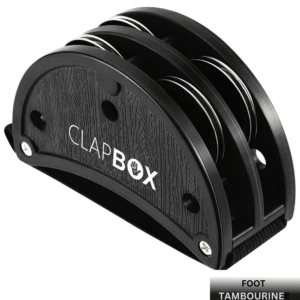Clapbox Foot Tambourine - Jingles, Black Color