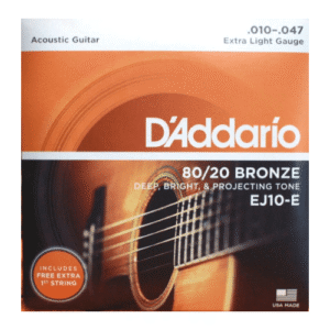 D'Addario EJ10-E Bronze 10-47 Extra Light | Acoustic Guitar Strings