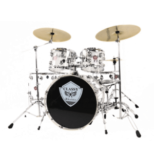 Rockstar Classy | 5 Pcs Transparent Acoustic Drum Set with Hardware & Cymbals