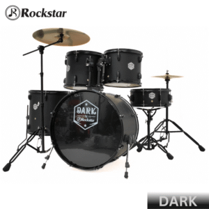 Rockstar Dark | 5 Piece Acoustic Drumset with Hardware & Cymbal